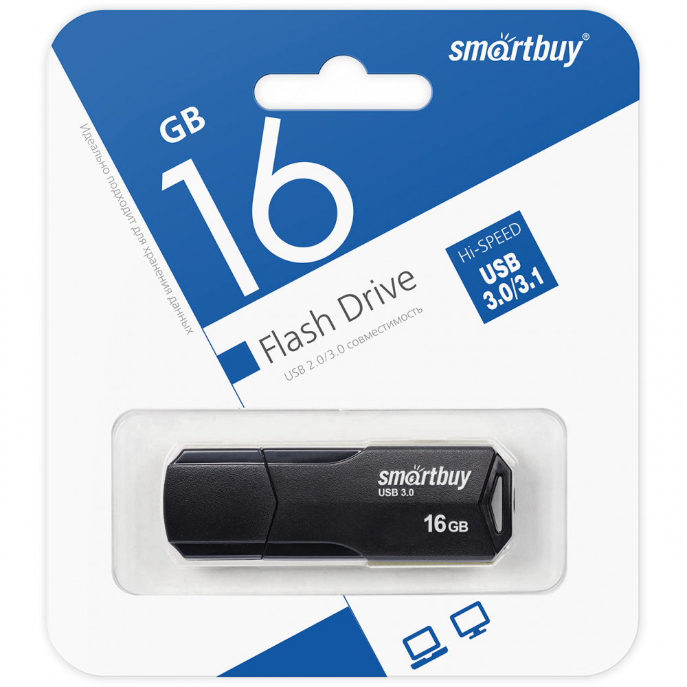 Smartbuy USB 3.1 Flash 16 Gb Clue (Black)