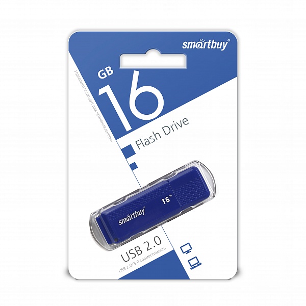 Smartbuy USB 2.0 Flash 16 Gb Dock (Blue)