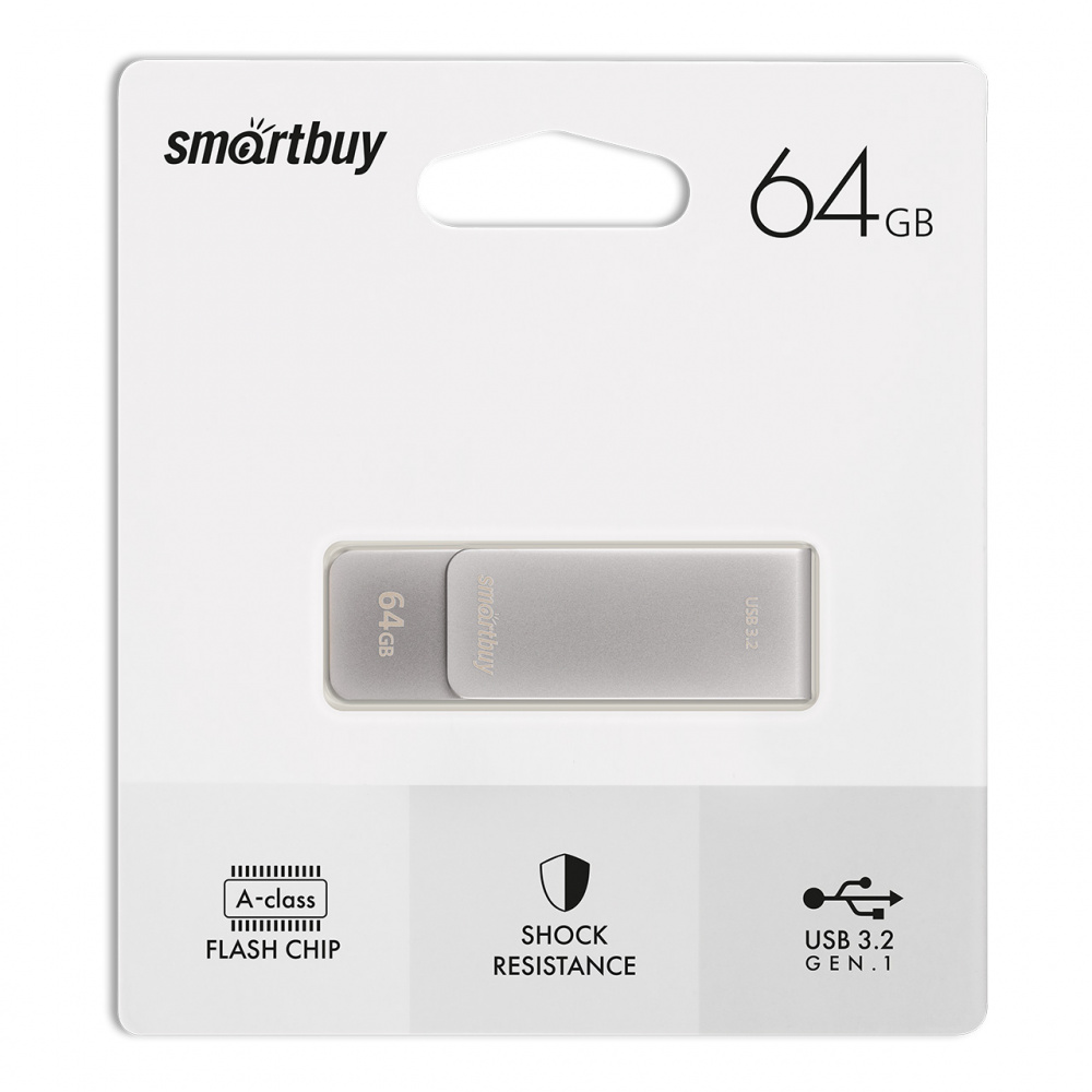 Smartbuy USB 3.2 Flash 64 Gb M1 (Metal Grey)