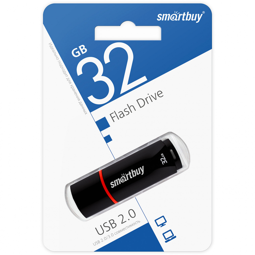 Smartbuy USB 2.0 Flash 32 Gb Crown (Black)