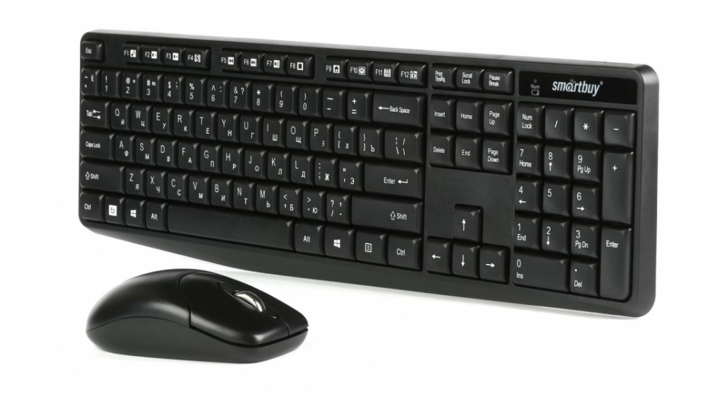 Smartbuy комплект беспроводная клавиатура+мышь 235380AG, черный