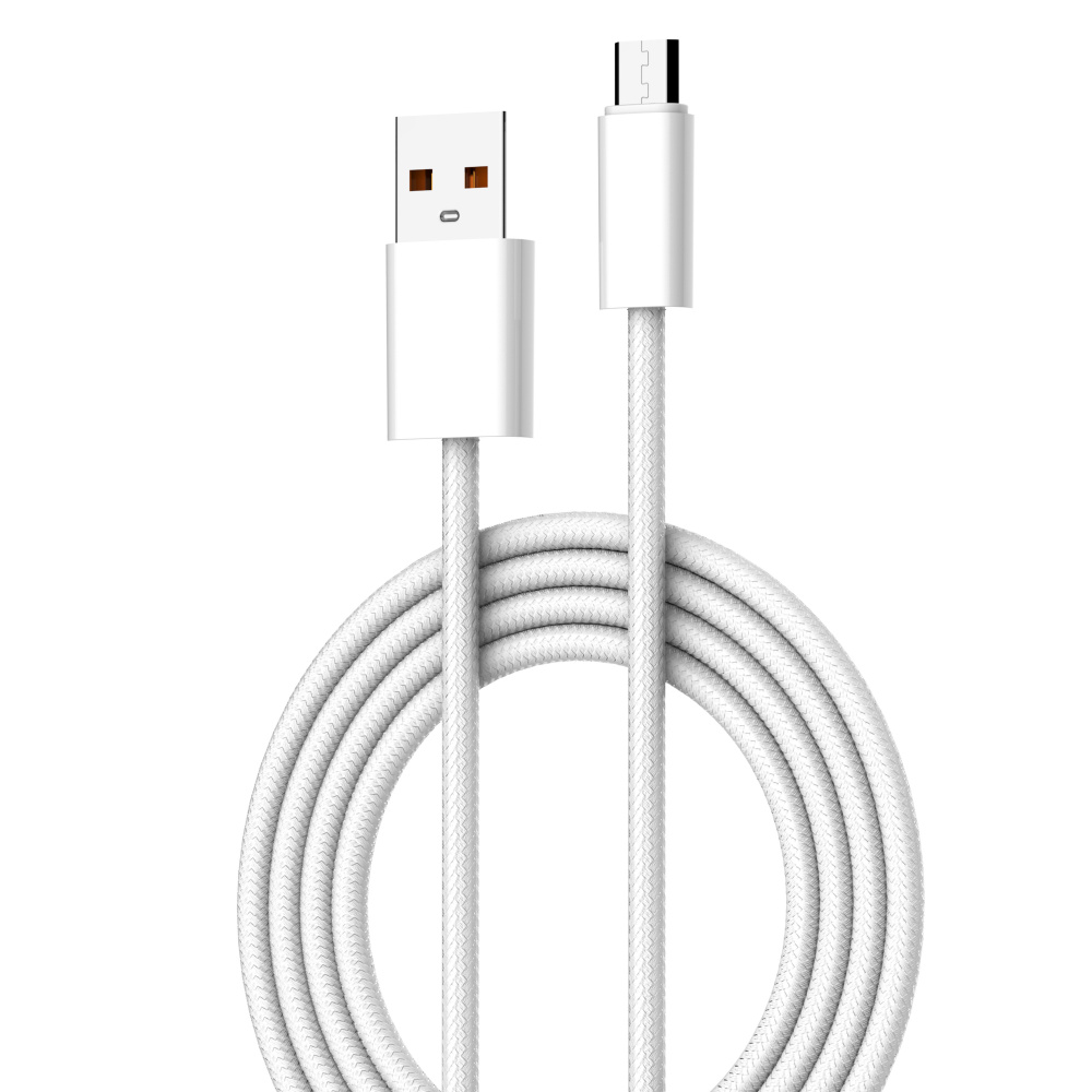 LDNIO кабель micro USB, 2 м, LS902, белый, тканевая оплетка