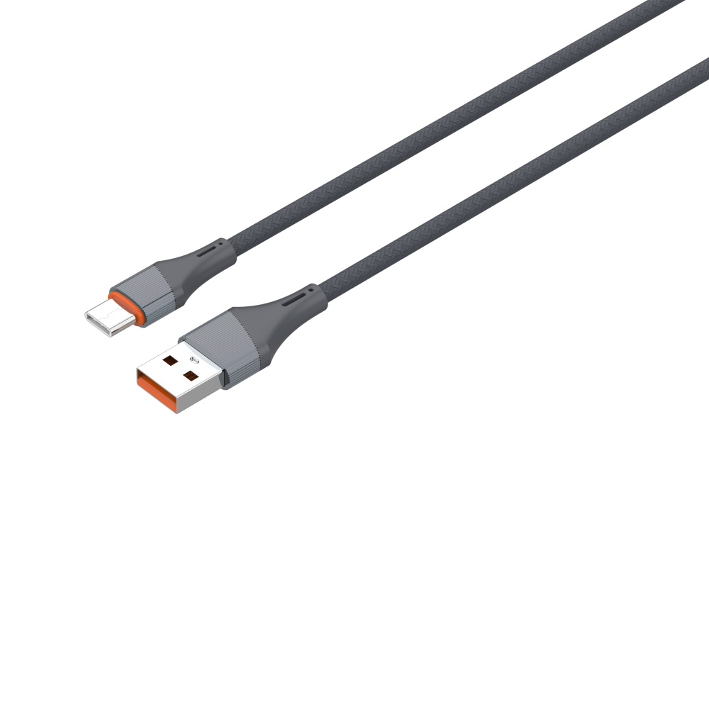 LDNIO кабель Type-C - USB, 1 м, LS631, серый, нейлон