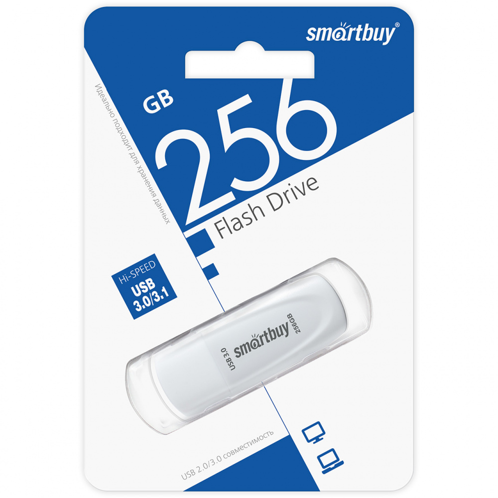 Smartbuy USB 3.1 Flash 256 Gb Scout (White)