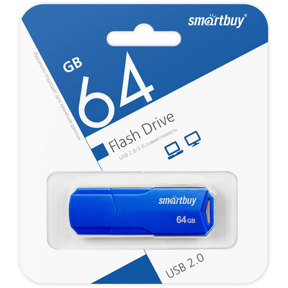 Smartbuy USB 2.0 Flash 64 Gb Clue (Blue)