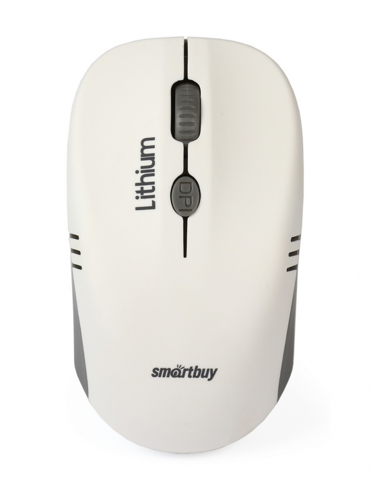 Smartbuy мышь беспроводная 344CAG, Бело-серая, с зарядкой