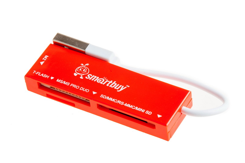 Smartbuy Card Reader USB 2.0 (SBR-717-R), красный