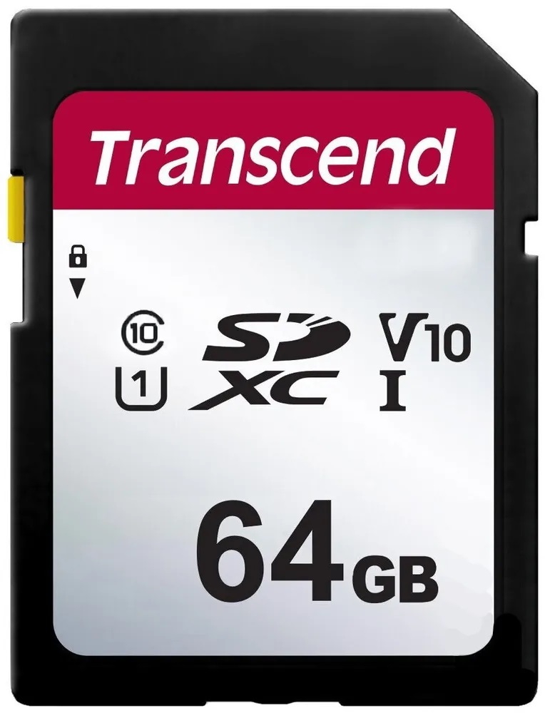 Transcend карта памяти SDHC 64 Gb Class10, 300S, UHS-I, U1, V10, 100 Mb/s