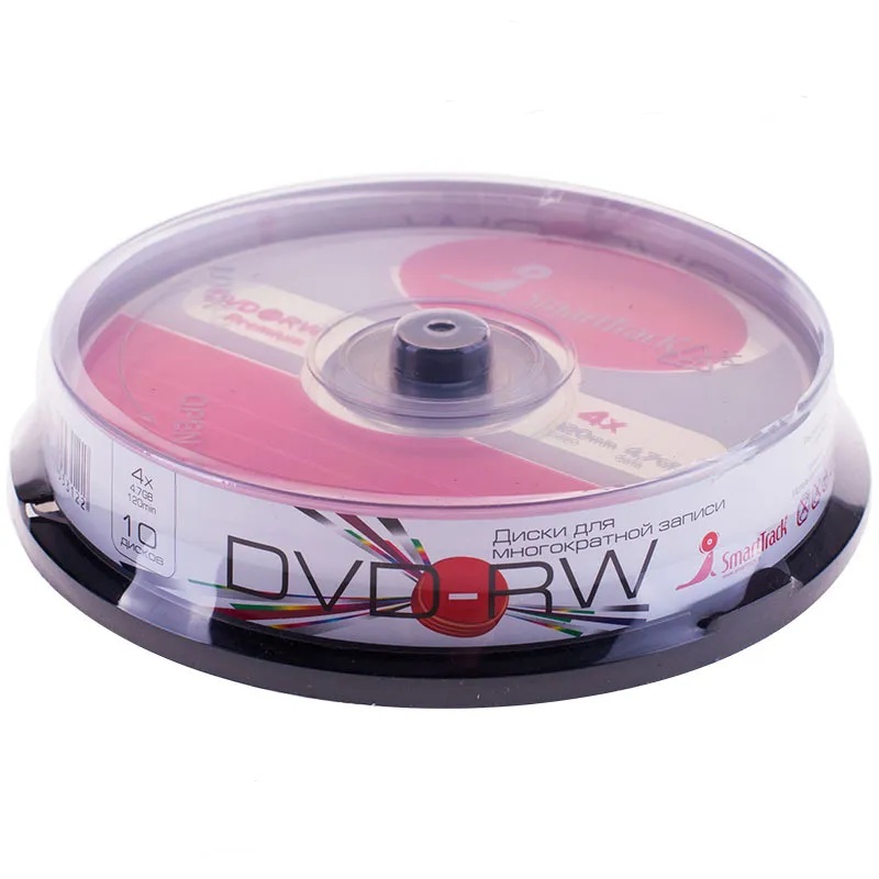 DVD-RW SmartTrack (10 шт), CakeBox, 4.7 Gb