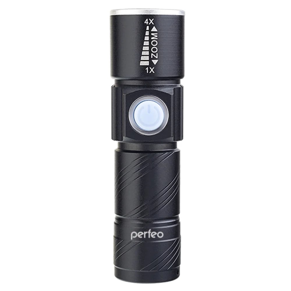 Perfeo аккумуляторный светодиодный фонарь "Neptune", черный, металл