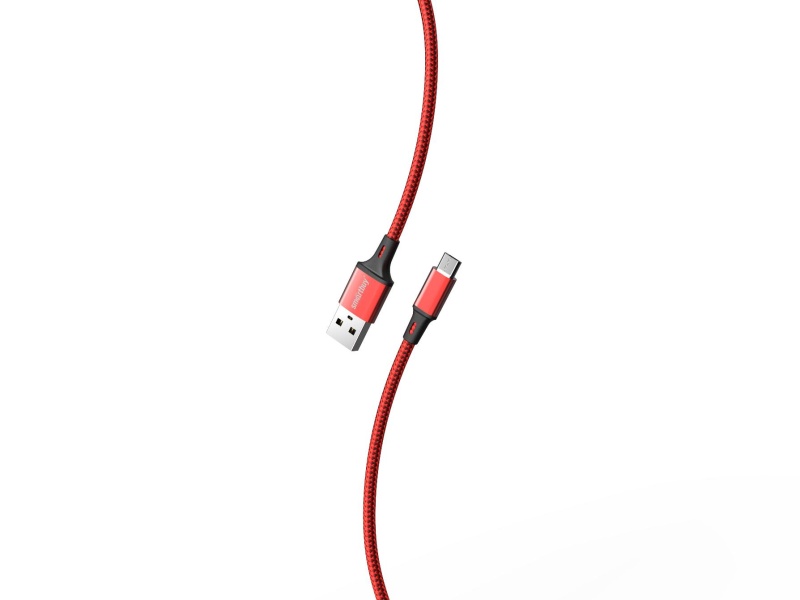 Smartbuy кабель micro USB, 1 м, S14, красно-черный, нейлон