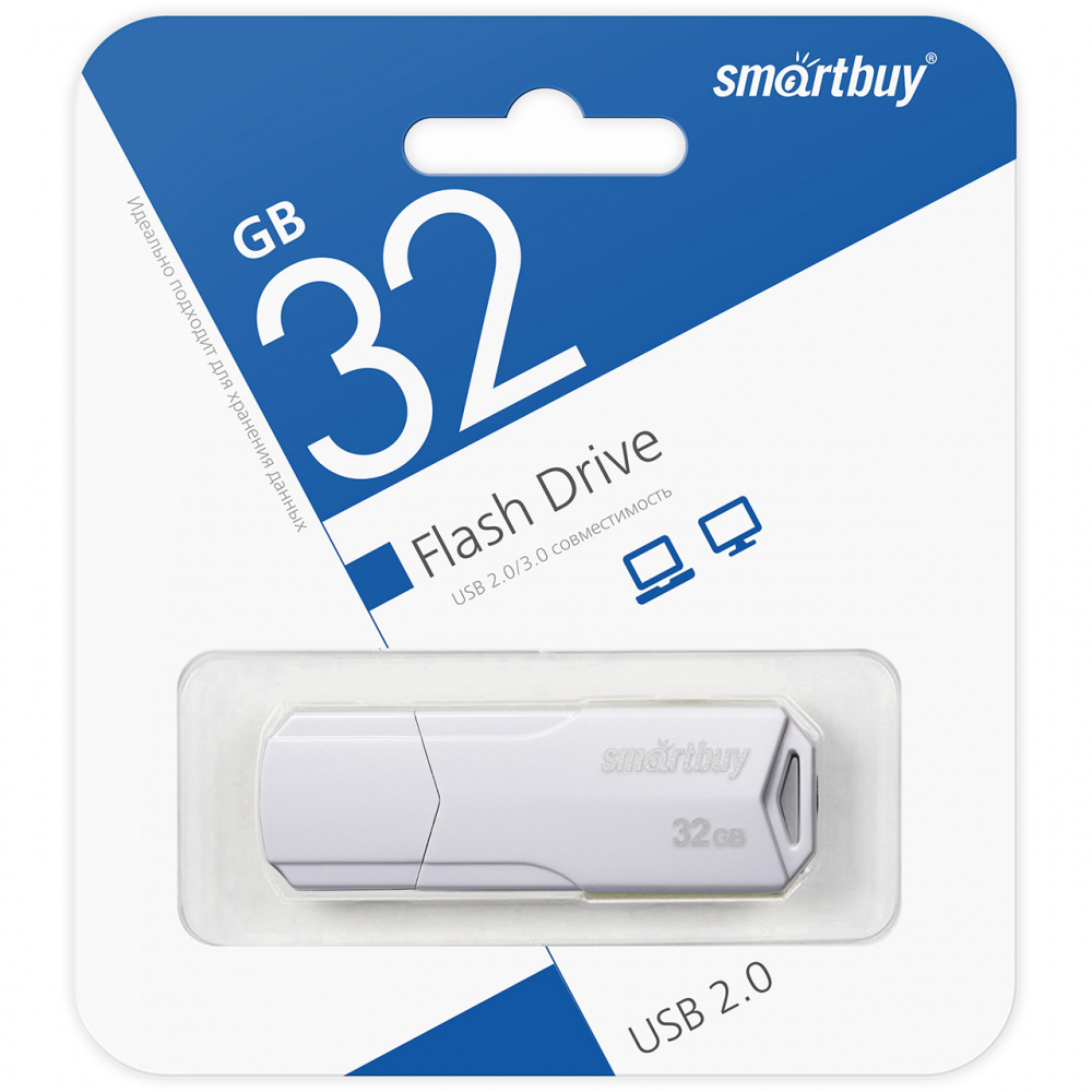 Smartbuy USB 2.0 Flash 32 Gb Clue (White)