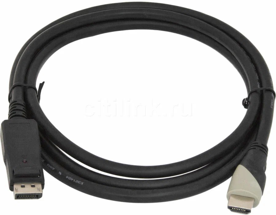 Кабель DisplayPort (вилка) - HDMI (вилка), длина 2 м., Behpex