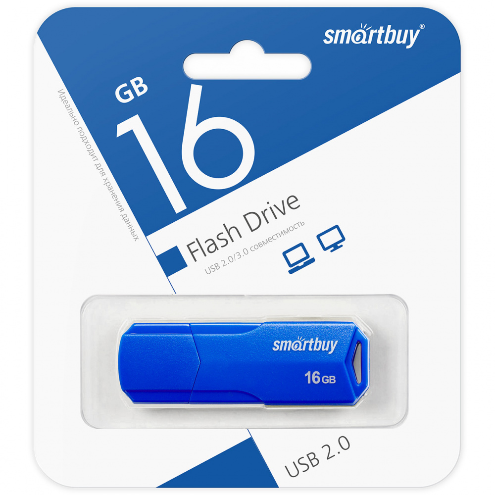 Smartbuy USB 2.0 Flash 16 Gb Clue (Blue)