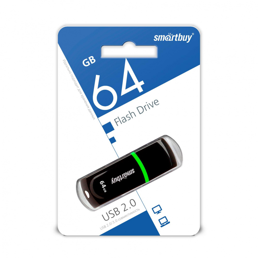 Smartbuy USB 2.0 Flash 64 Gb Paean (Black)