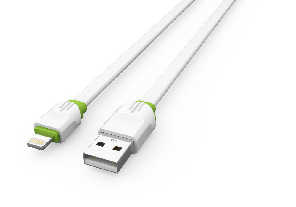 LDNIO кабель Lightning - USB, 2 м, LS35, белый, силикон