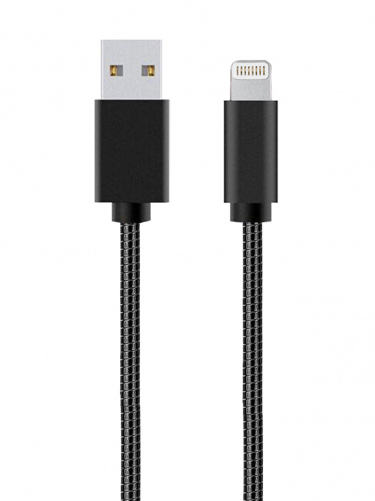 More Choice кабель Lightning - USB, 1 м, K31i, черный, металл