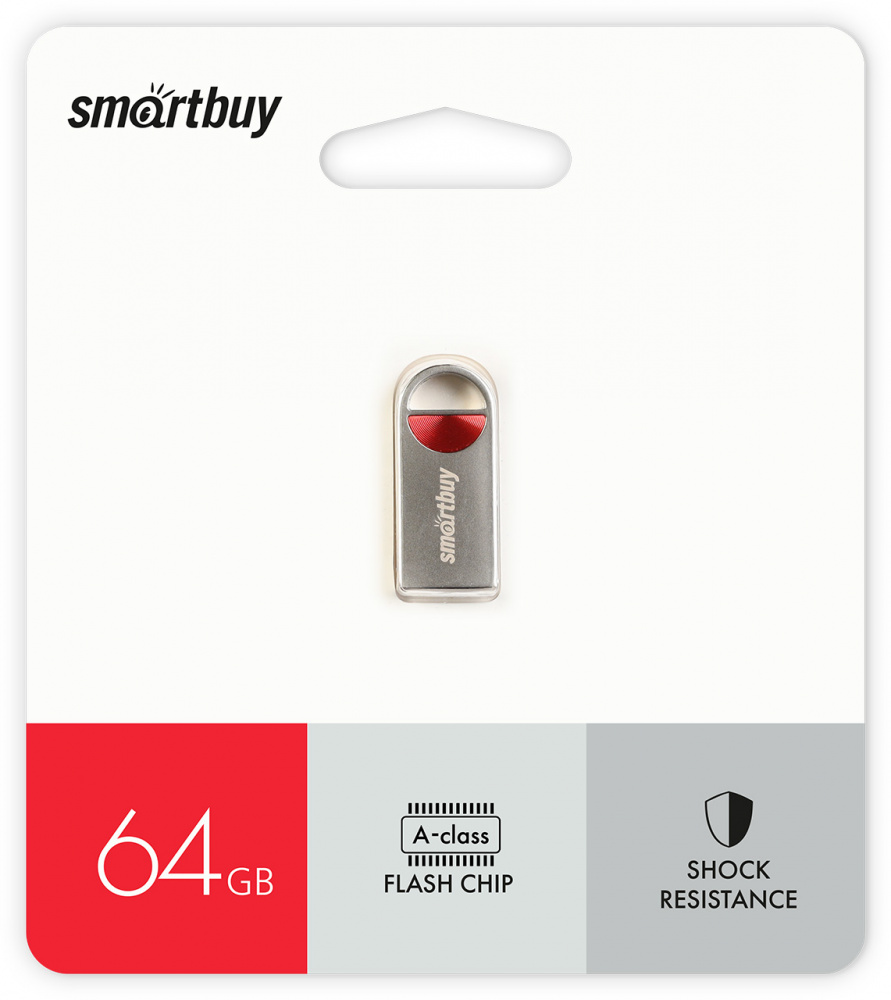 Smartbuy USB 2.0 Flash 64 Gb MC8 Metal (Red)