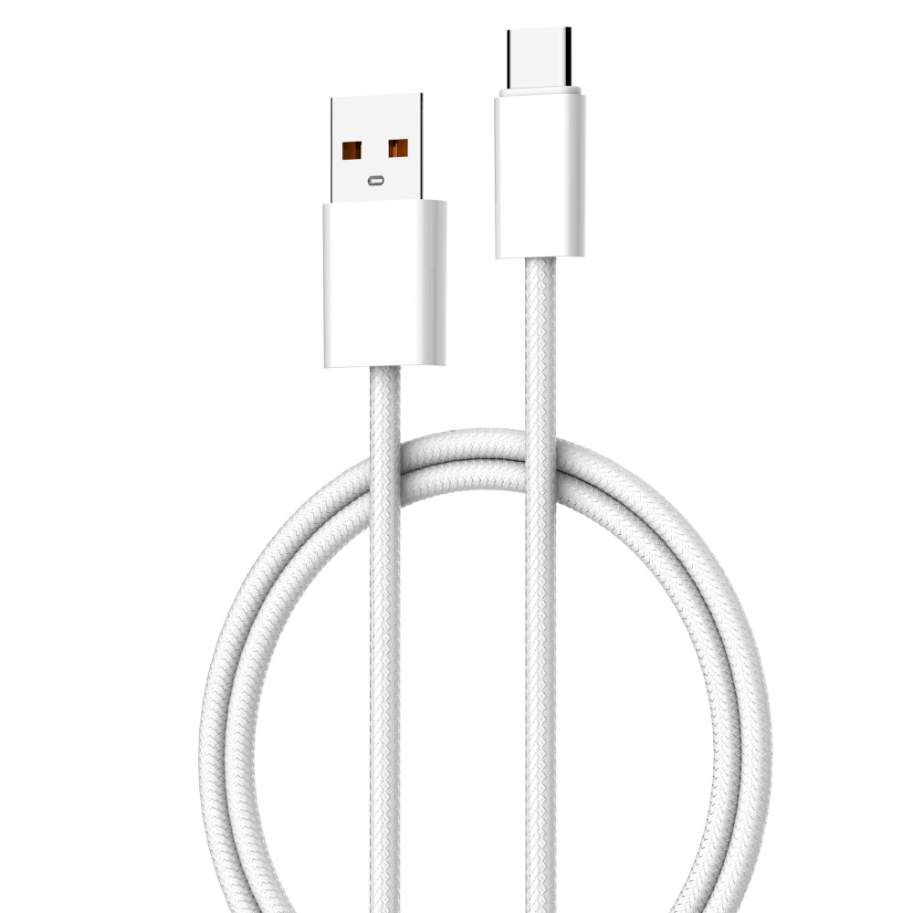LDNIO кабель Type-C - USB, 1 м, LS901, белый, тканевая оплетка