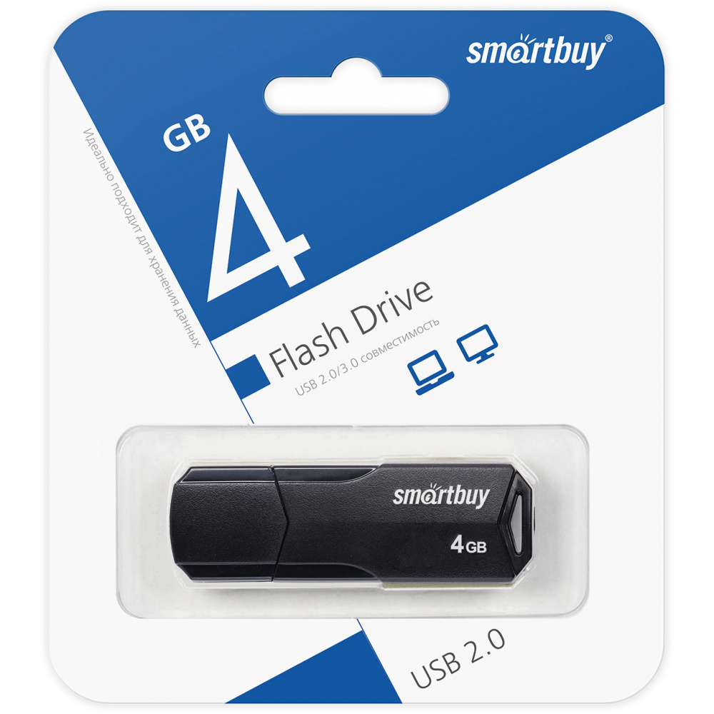 Smartbuy USB 2.0 Flash 4 Gb Clue (Black)