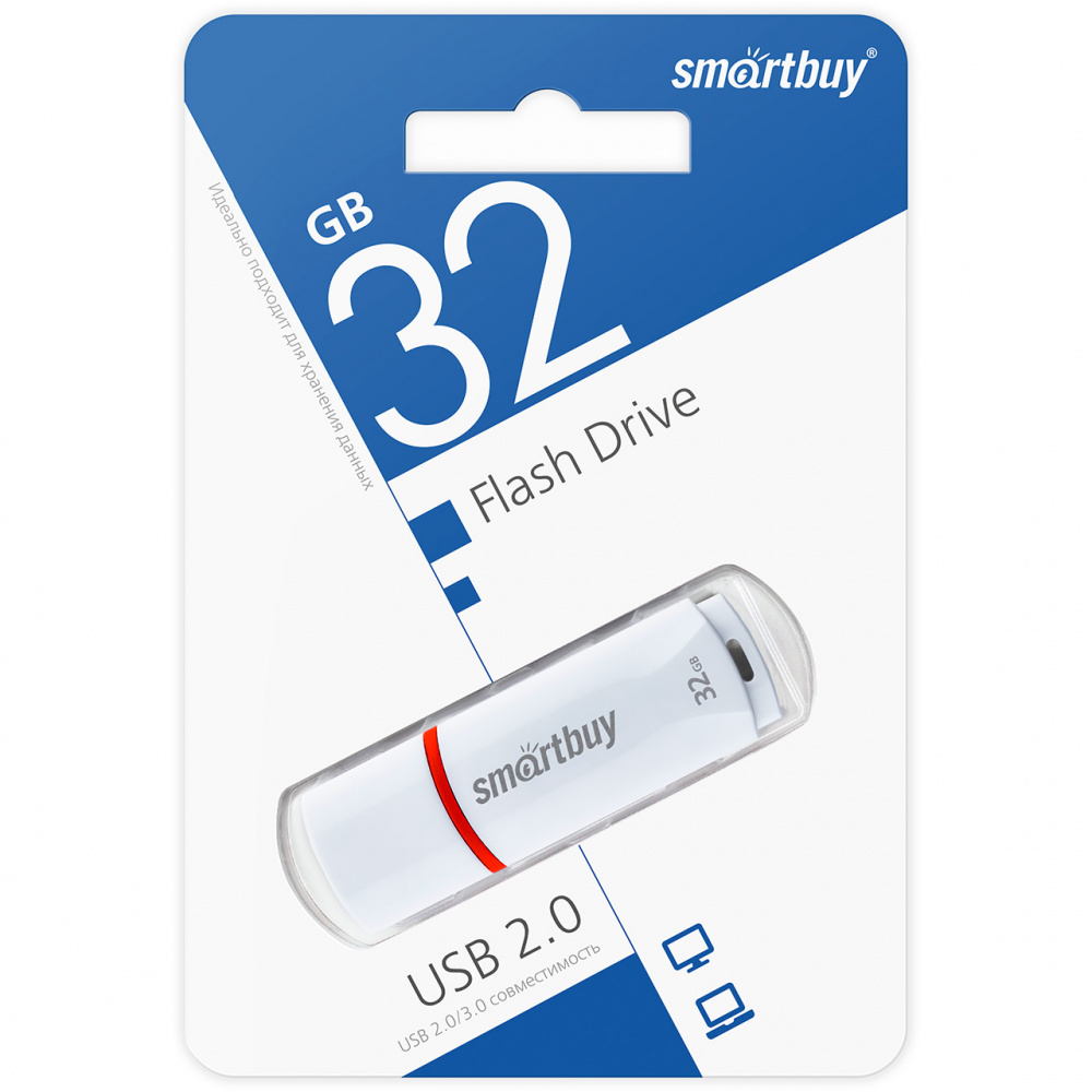 Smartbuy USB 2.0 Flash 32 Gb Crown (White)