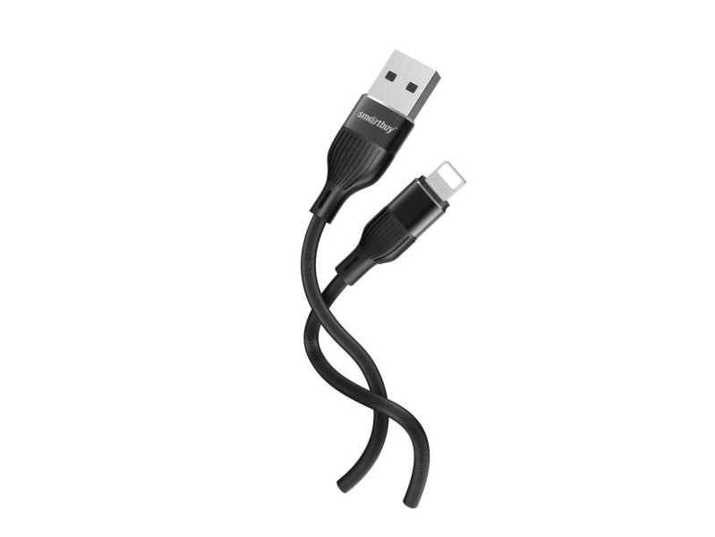 Smartbuy кабель Lightning - USB, 1 м, S72, черный, силикон