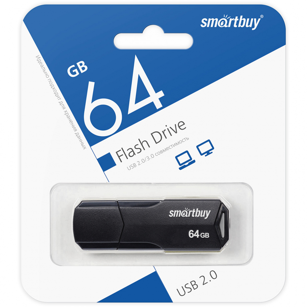 Smartbuy USB 2.0 Flash 64 Gb Clue (Black)