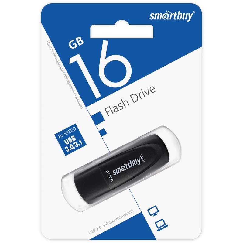 Smartbuy USB 3.1 Flash 16 Gb Scout (Black)