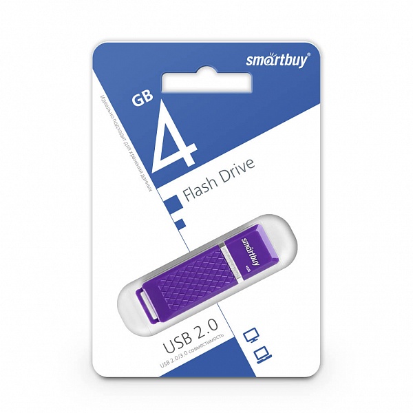 Smartbuy USB 2.0 Flash 4 Gb Quartz (Violet)