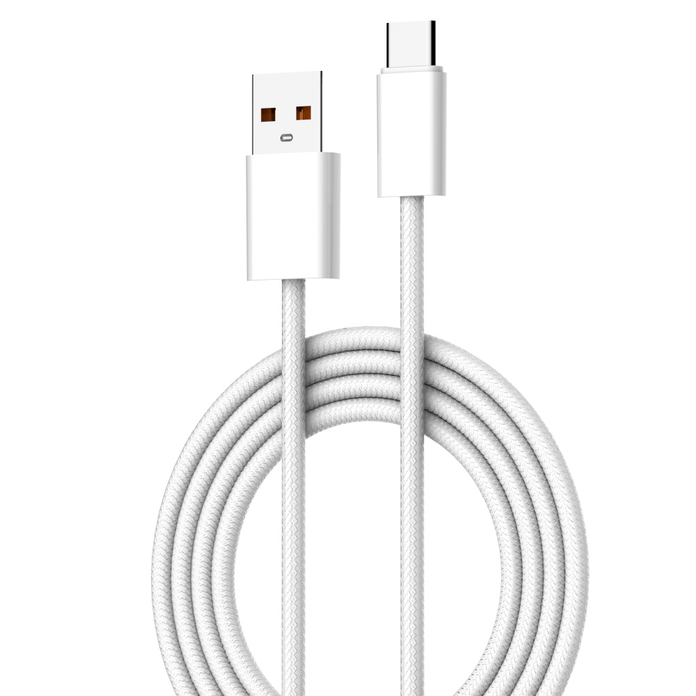 LDNIO кабель Type-C - USB, 2 м, LS902, белый, тканевая оплетка
