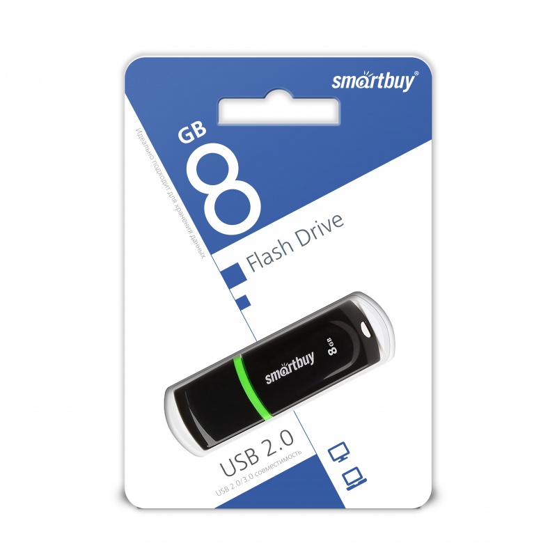 Smartbuy USB 2.0 Flash 8 Gb Paean (Black)