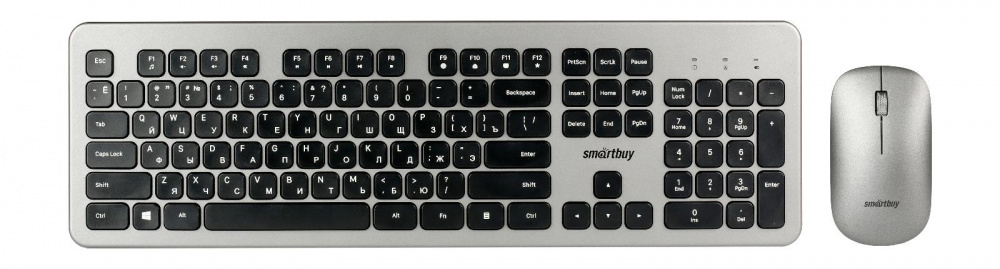 Smartbuy комплект беспроводная клавиатура+мышь 233375AG, серо-черный