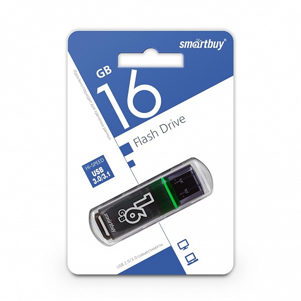 Smartbuy USB 3.1 Flash 16 Gb Glossy (Dark Gray)