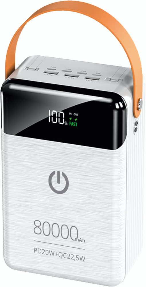 Perfeo внешний аккумулятор 80000 mAh Prodige (White)