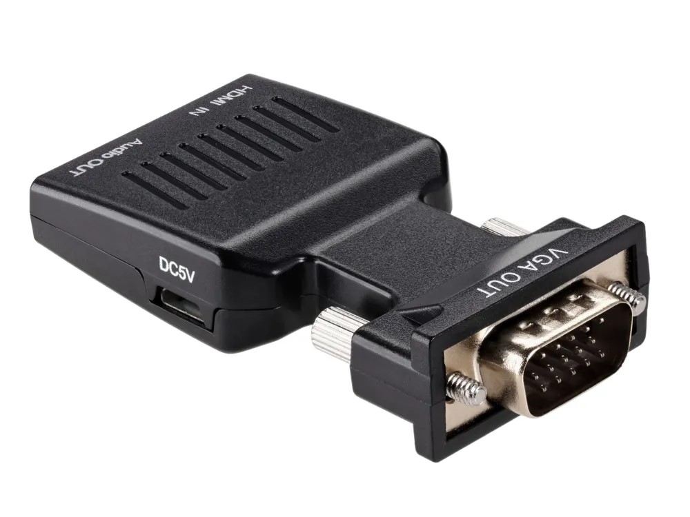 Переходник HDMI (розетка) - VGA (вилка), со звуком, VCOM