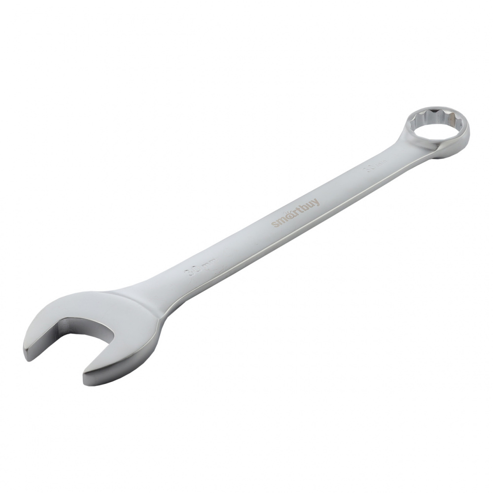 Ключ комбинированный на 30 мм, хромированный, 40X, Smartbuy tools