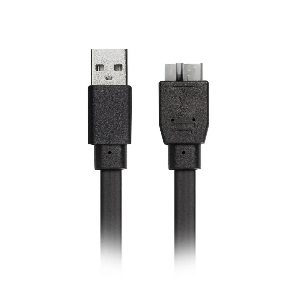 USB 3.1 кабель 0.2м, A (вилка) - Micro B (вилка), Smartbuy, плоский, для внешних HDD