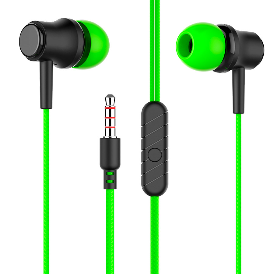 More Choice наушники с микрофоном G36, внутриканальные, зеленые