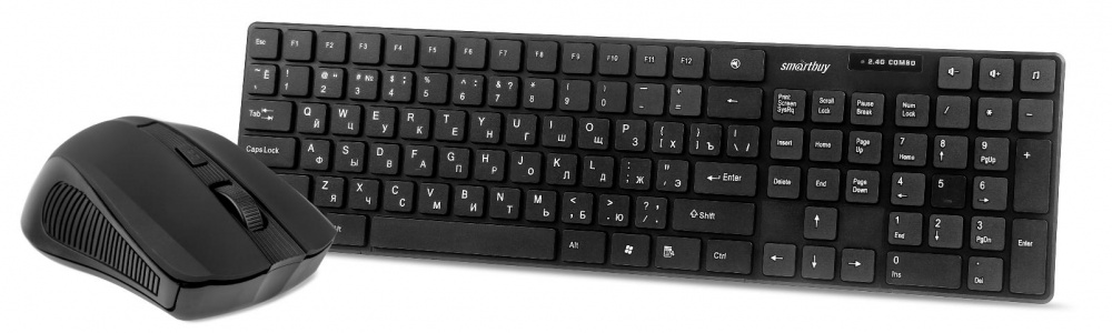 Smartbuy комплект беспроводная клавиатура+мышь 229352AG, черный