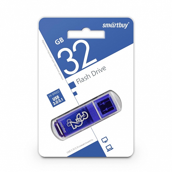 Smartbuy USB 3.1 Flash 32 Gb Glossy (Dark Blue)