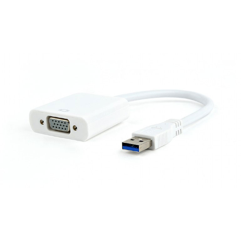 Переходник USB 3.0 (вилка) - VGA (розетка), Cablexpert