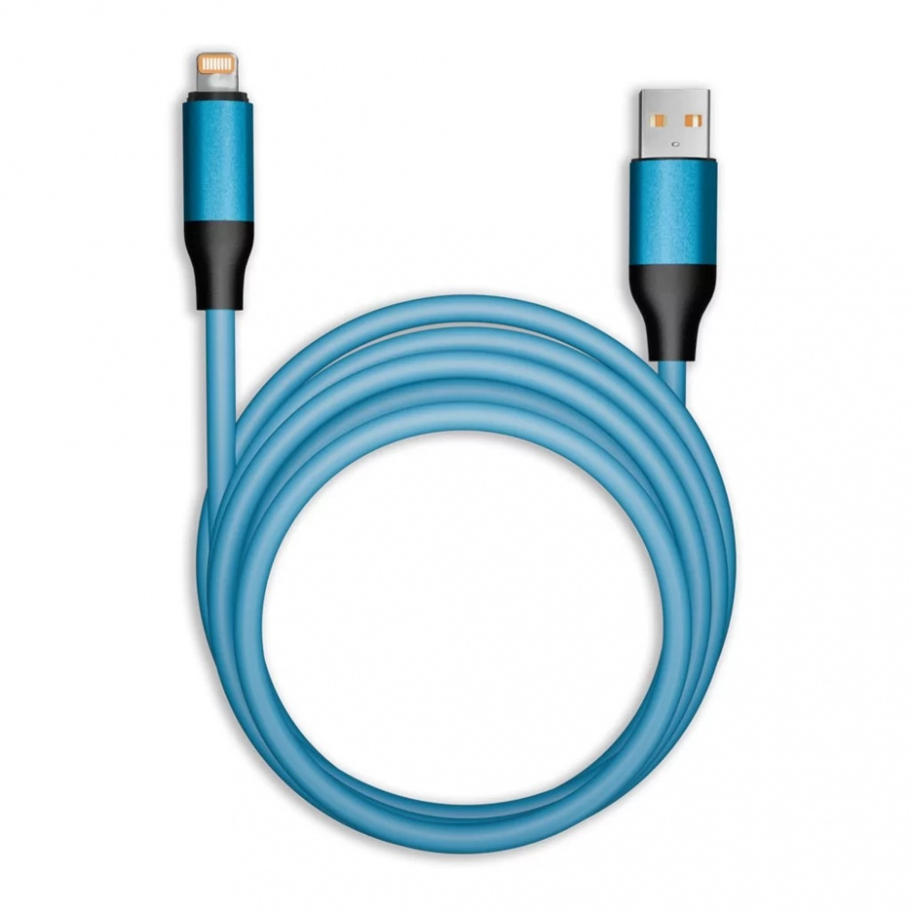 Smartbuy кабель Lightning - USB, 1 м, Bold, синий, TPE, супертолстый