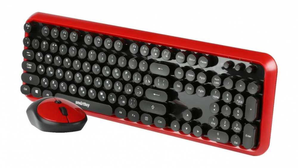 Smartbuy комплект беспроводная клавиатура+мышь 620382AG, черно-красный