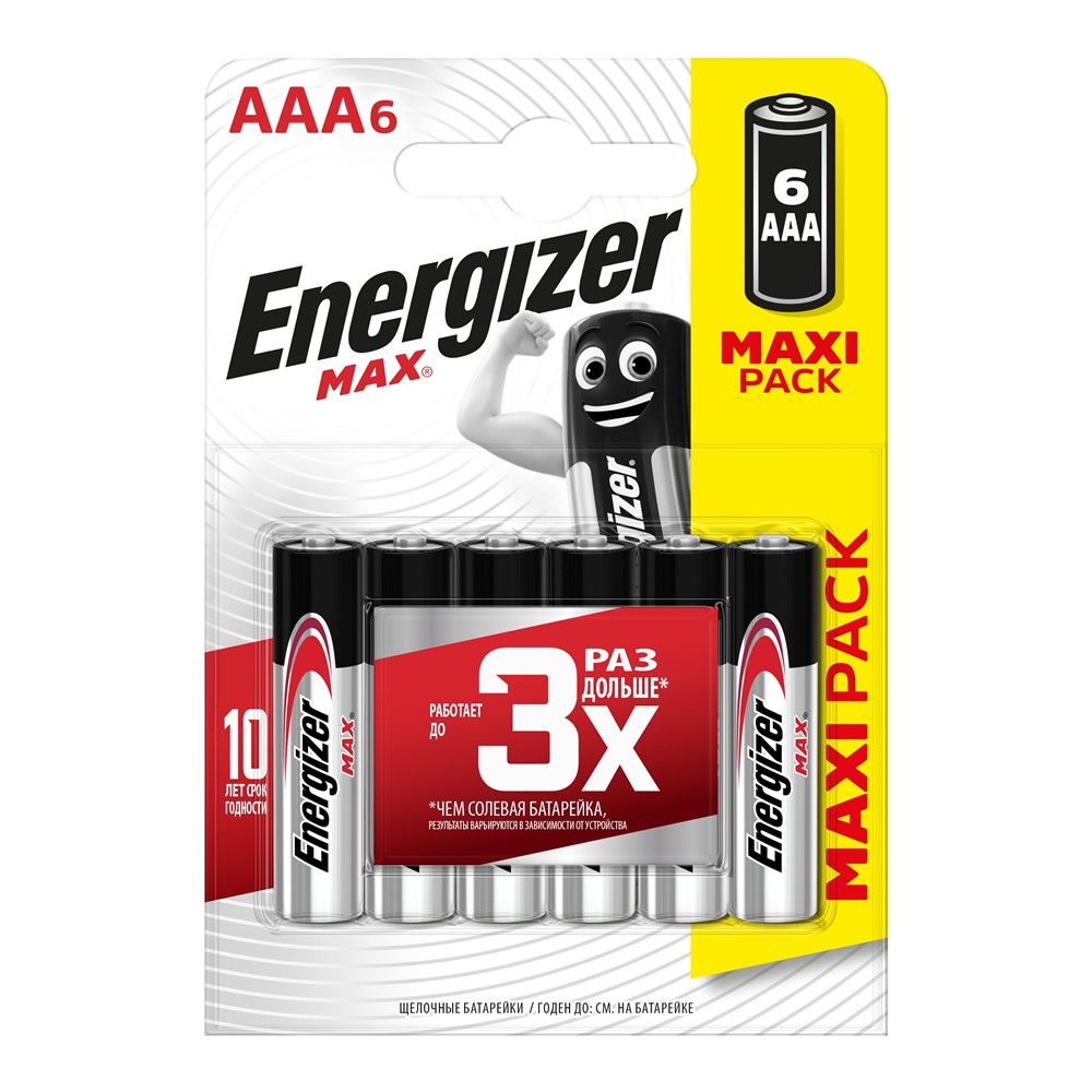 ЭП AA (LR6), Energizer Max, алкалин, блистер, (упаковка 6/72)