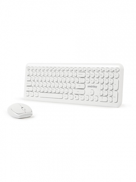 Smartbuy комплект беспроводная клавиатура+мышь 666395AG, белый