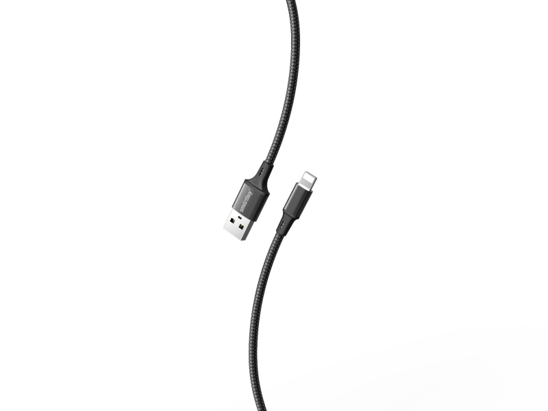 Smartbuy кабель Lightning - USB, 1 м, S14, черный, нейлон