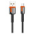 LDNIO кабель Type-C - USB, 2 м, LS592, черно-оранжевый, нейлон