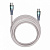 Smartbuy кабель Type-C - Type-C, 1 м, Transp, серый, нейлон, свет. наконечники