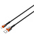 LDNIO кабель Lightning - USB, 1 м, LS591, черно-оранжевый, нейлон