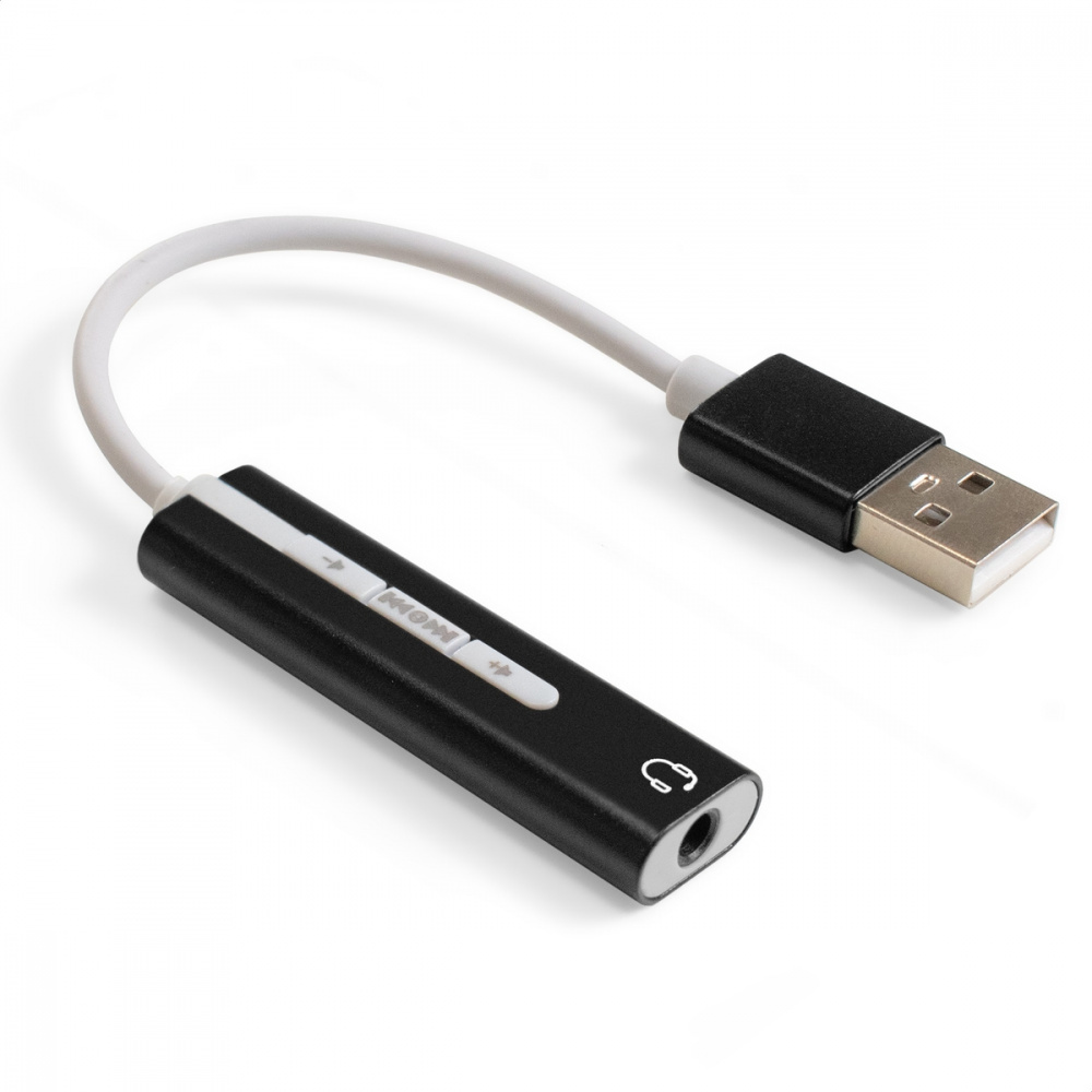 Внешняя звуковая карта 1 х 3.5мм джек 4pin (розетка) - USB (вилка), ExeGate